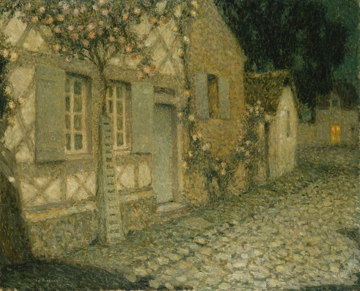 Henri Le Sidaner - 144, La casa del giardiniere al chiaro di luna, Gerberoy